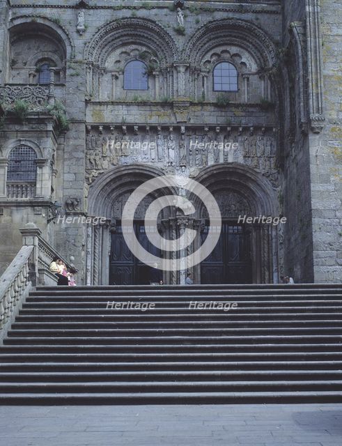 Cathedral of Santiago de Compostela, the Platerías façade, dated 1103.