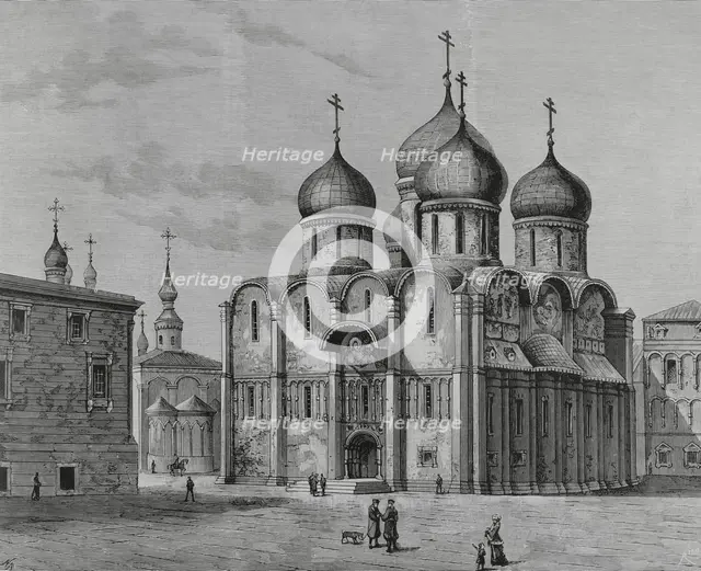 Cathedral of the Dormition, also called Cathedral of the Assumption, Moscow, Russia, 1883. Creator: Bernardo Rico.