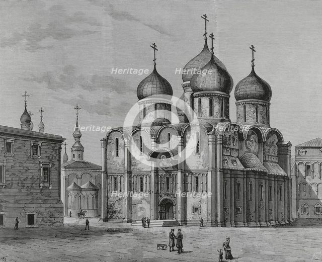 Cathedral of the Dormition, also called Cathedral of the Assumption, Moscow, Russia, 1883. Creator: Bernardo Rico.