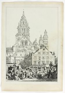 Cathedral at Mayence, 1833. Creator: Samuel Prout