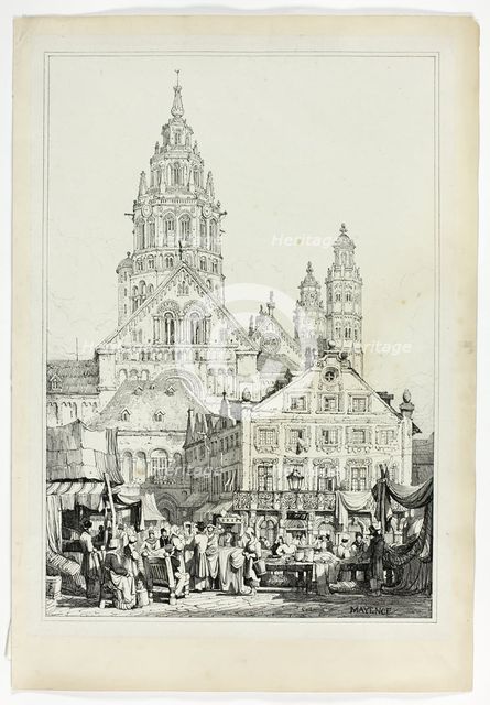 Cathedral at Mayence, 1833. Creator: Samuel Prout.