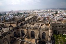 Cathedral and city, Seville, Andalusia, Spain, 2007. Creator: Samuel Magal