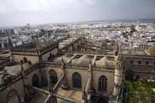 Cathedral and city, Seville, Andalusia, Spain, 2007. Artist: Samuel Magal