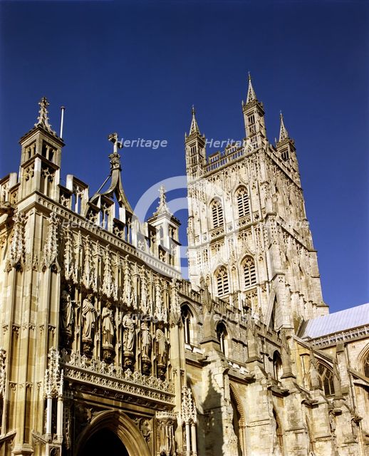Cathedral and crossing tower, Gloucester Cathedral, Gloucester, 2000. Artist: JO Davies