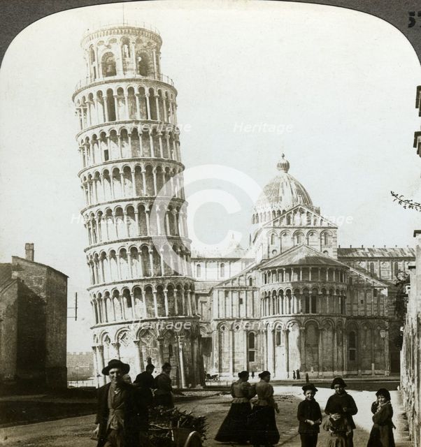 Cathedral and Leaning Tower of Pisa, Italy.Artist: Underwood & Underwood