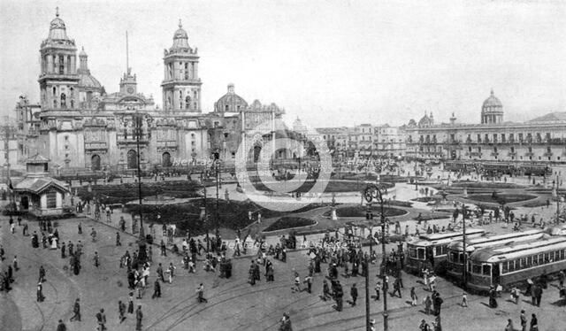 Cathedral and National Palace, Mexico City, Mexico, 1926. Artist: Unknown