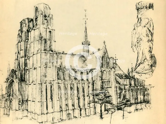 Cathedral and St Michael, c1460, (1943). Creator: Unknown.