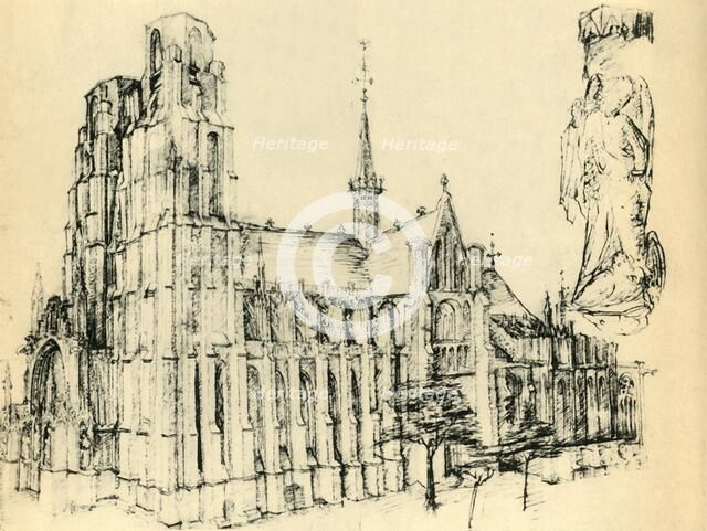 Cathedral and St Michael, c1460, (1943). Creator: Unknown.