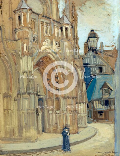Cathedral Caudebec en Caux, Normandy, France, 1907. Creator: William Ainsworth Wildman.