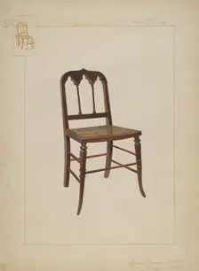 Cathedral Chair, c. 1937. Creators: Samuel Fineman, Gordon Saltar