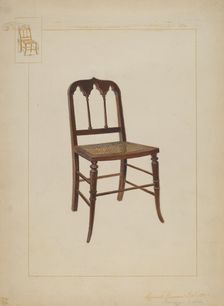 Cathedral Chair, c. 1937. Creators: Samuel Fineman, Gordon Saltar
