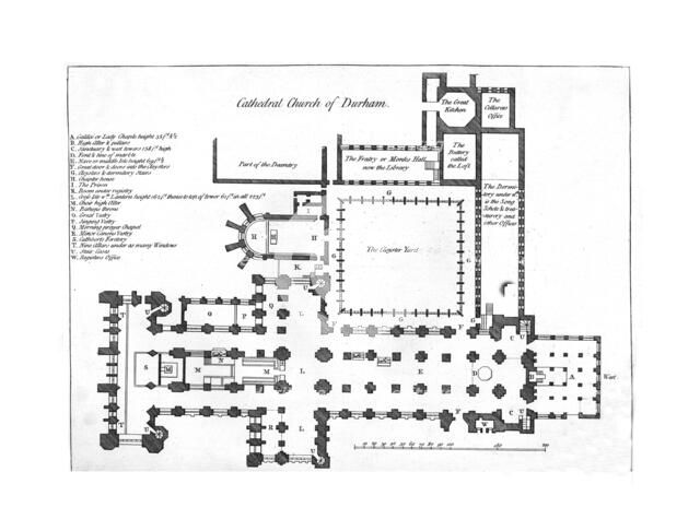 'Cathedral Church of Durham', 18th century. Artist: Unknown.