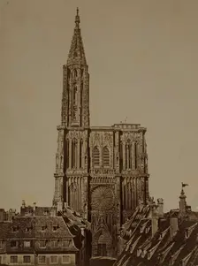 Cathedral Church of Our Lady of Strasbourg western façade, Strasbourg, between 1870-1890. Creator: Unknown
