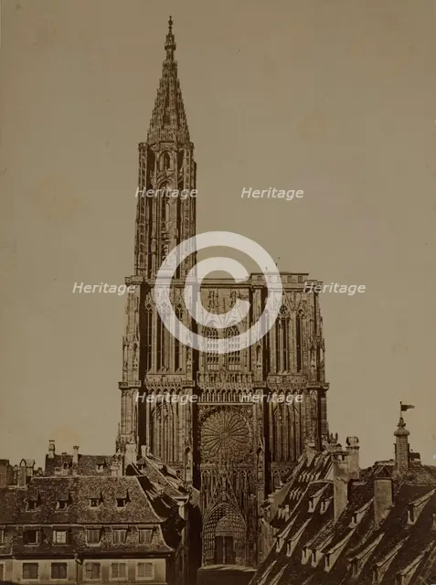 Cathedral Church of Our Lady of Strasbourg western façade, Strasbourg, between 1870-1890. Creator: Unknown.