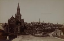 Cathedral Church of St Mungo and cemetery seen from the west, Glasgow, 1890-1900. Creator: Unknown