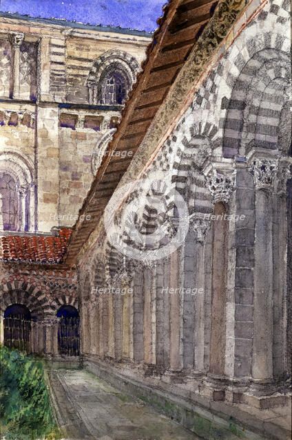 Cathedral Cloister at Le Puy, 1929. Creator: Cass Gilbert.