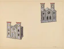 Cathedral Coin Box, c. 1938. Creator: Alf Bruseth