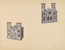 Cathedral Coin Box, c. 1938. Creator: Alf Bruseth