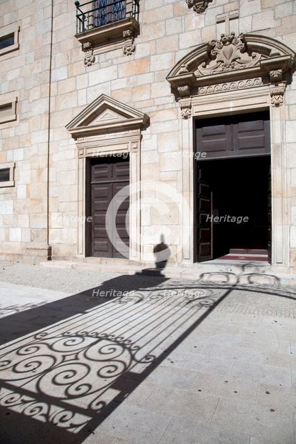 Cathedral doorway, Castelo Branco, Portugal, 2009.  Creator: Samuel Magal.