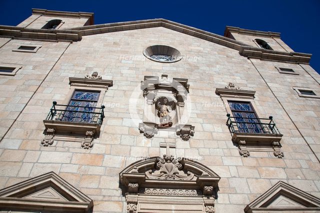Cathedral facade, Castelo Branco, Portugal, 2009.  Creator: Samuel Magal.