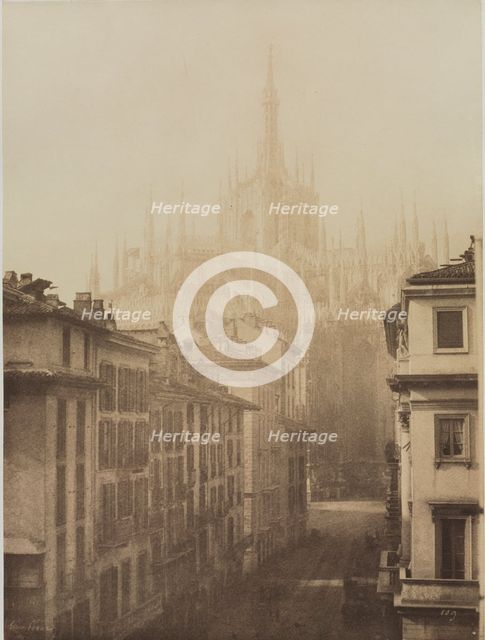 Cathedral from Corso Francesco, Milan, 1857. Creator: Léon Gérard (French).