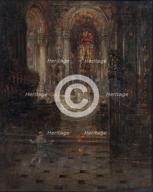 'Cathedral Interior', 1855-1906. Creator: Sir Wyke Bayliss.
