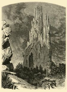 Cathedral Rock - Side-view 1872. Creator: William Ludwell Sheppard