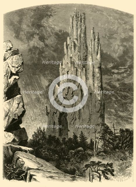 'Cathedral Rock - Side-view', 1872.  Creator: William Ludwell Sheppard.