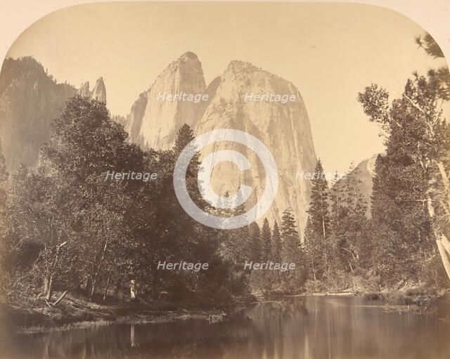Cathedral Rock, River View, 1861. Creator: Carleton Emmons Watkins.
