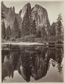 Cathedral Rocks and Reflections, Yosemite, 1864. Creator: Charles Leander Weed (American, 1824-1903)