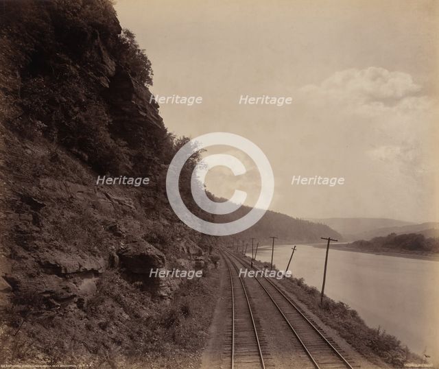 Cathedral Rocks, Susquehanna Near Meshoppen, c. 1895. Creator: William H Rau.
