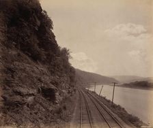 Cathedral Rocks, Susquehanna Near Meshoppen, c. 1895. Creator: William H Rau