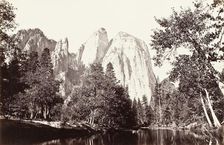 Cathedral Rocks & Spires, Printed 1866 circa. Creator: Carleton Emmons Watkins