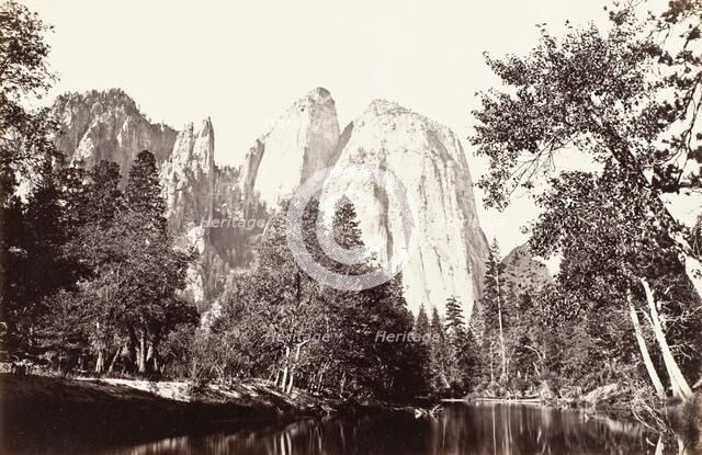 Cathedral Rocks & Spires, Printed 1866 circa. Creator: Carleton Emmons Watkins.