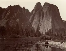 Cathedral Rocks, Yosemite, ca. 1872, printed ca. 1876. Creator: Attributed to Carleton E. Watkins