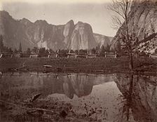 Cathedral Rocks, Yosemite, ca. 1872, printed ca. 1876. Creator: Attributed to Carleton E. Watkins