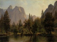 Cathedral Rocks, Yosemite Valley, ca. 1872. Creator: Albert Bierstadt