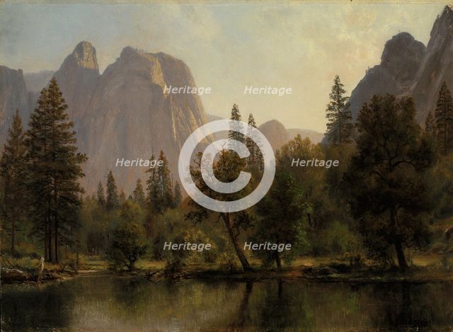 Cathedral Rocks, Yosemite Valley, ca. 1872. Creator: Albert Bierstadt.