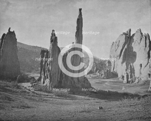 Cathedral Spires, Garden of the Gods, Colorado, USA, c1900.  Creator: Unknown.