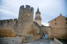 Cathedral tower and city walls, Burgo de Osma, Soria, Spain, 2007. Creator: Samuel Magal