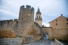 Cathedral tower and city walls, Burgo de Osma, Soria, Spain, 2007. Creator: Samuel Magal