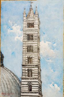 Cathedral Tower, Siena, 1927. Creator: Cass Gilbert