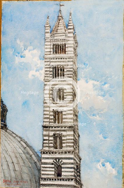 Cathedral Tower, Siena, 1927. Creator: Cass Gilbert.