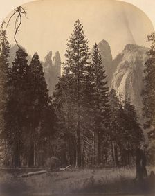 Cathedral Towers, 1861. Creator: Carleton Emmons Watkins