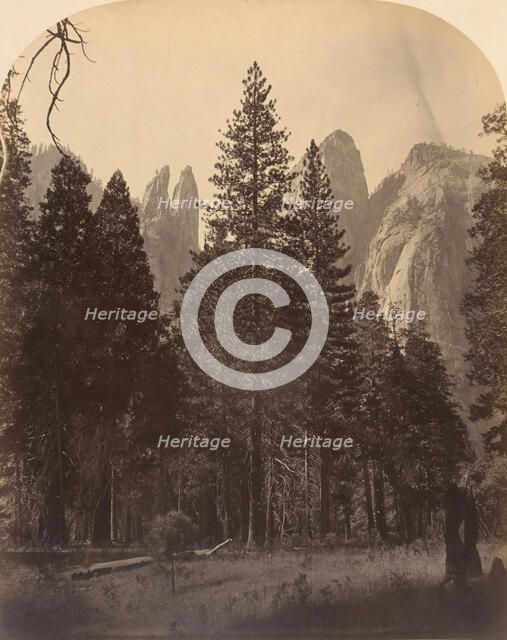 Cathedral Towers, 1861. Creator: Carleton Emmons Watkins.