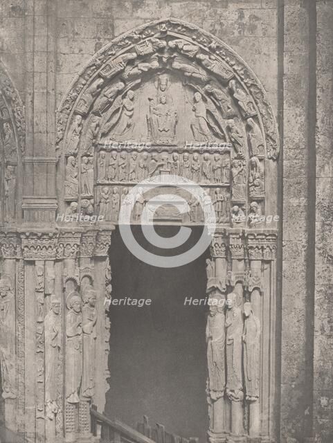 Cathedrale de Chartres, Côté Occidental, Porte Latérale de Droite, XIIe Siècle..., c. 1857. Creator: Charles Nègre.