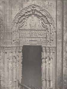 Cathedrale de Chartres, Côté Occidental, Porte Latérale de Droite, XIIe Siècle..., c. 1857. Creator: Charles Nègre