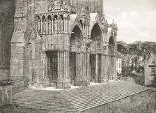 Cathédrale de Chartres - Portique du Midi XIIe Siècle, c. 1854, printed c. 1857. Creator: Charles Nègre