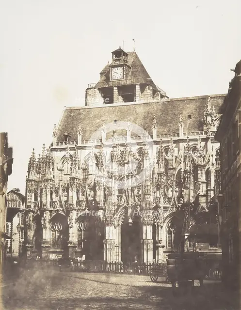 Cathédrale de Louviers, vue générale, 1852-54. Creator: Edmond Bacot.