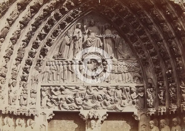 Cathédrale Notre-Dame, Paris, between 1880-1890.  Creator: J Kuhn.